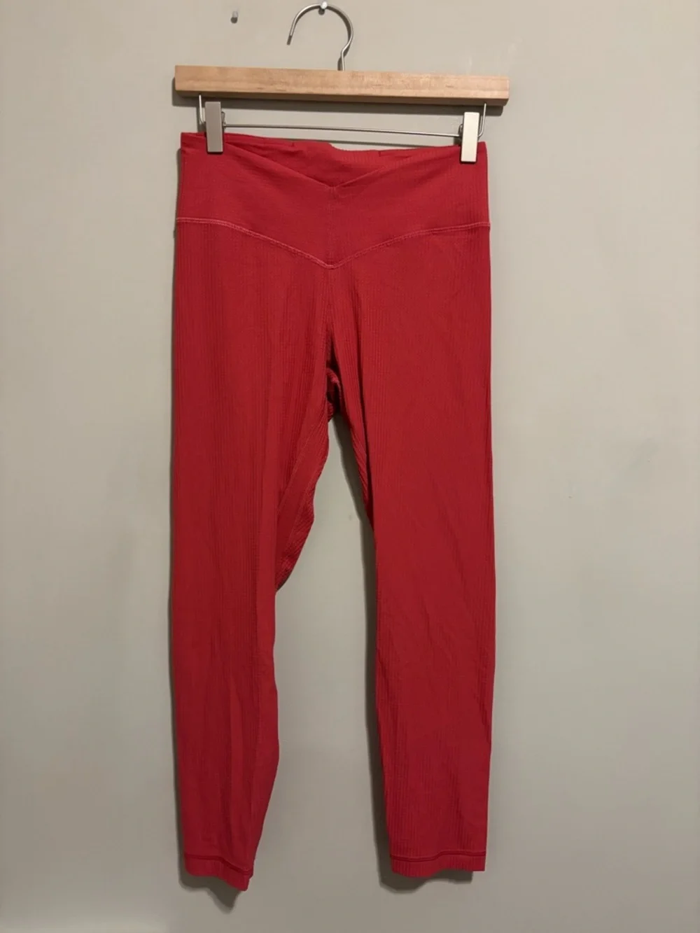 Lululemon V-Waist Yoga Tight 25” Grid Texture Vintage Rose Size 8